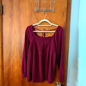 Sonoma Burgundy Maternity Blouse